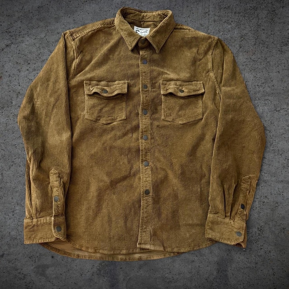 Bearbottom Clothing Brown Corduroy Shirt Jacket Size Large Business Casual